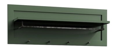 Garderobe Segnas 15, Farbe: Grün - 40 x 109 x 20 cm (H x B x T)