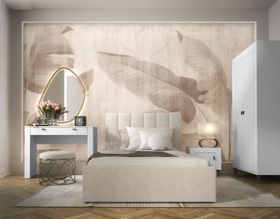 Helles Schlafzimmer Komplett - Set H Barbe, 4-teilig, mit schwarzen Griffen, ABS