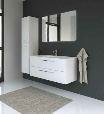 Badezimmermöbel - Set CO Rajkot, 3-teilig inkl. Waschtisch / Waschbecken, Farbe: