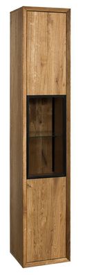 Vitrine Olinda 02, Farbe: Natur, Eiche teilmassiv ? 201 x 45 x 39 (H x B x T)
