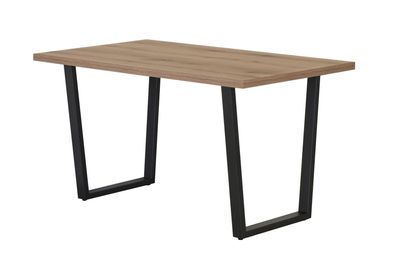Esstisch Ourense 04 in Eiche Artisan, Tischplatte 160 x 90 cm, schwarze U-förmig