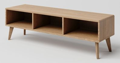 TV-Unterschrank Eiche massiv natur Aurornis 54 - Abmessungen: 44 x 142 x 40 cm (