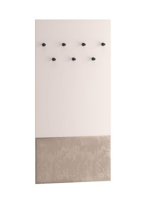 Garderobe | schmal | Farbe: Kaschmir / Braun | 7 Haken | Maße: 90 x 34 x 55 cm |