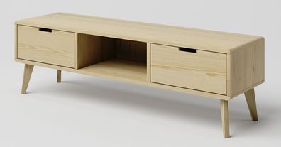 TV-Unterschrank Kiefer massiv natur Aurornis 56 - Abmessungen: 44 x 142 x 40 cm