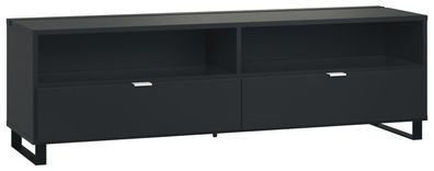 TV-Unterschrank Chiflero 11, Farbe: Schwarz - Abmessungen: 56 x 180 x 47 cm (H x