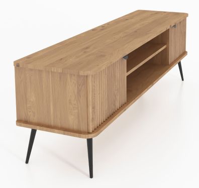 TV-Unterschrank Rolleston 27 Kernbuche massiv geölt - Abmessungen: 57 x 180 x 46