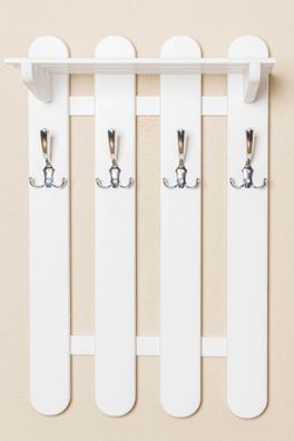 Garderobe Kiefer massiv Vollholz weiß lackiert Junco 353 ? Abmessung 80 x 50 x 2