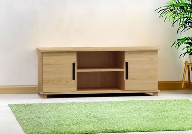 TV-Unterschrank Kiefer massiv Vollholz natur 006 - Abmessung 55 x 180 x 47 cm (H