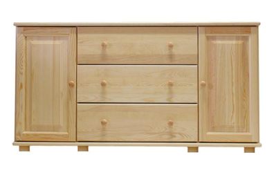 Kommode Kiefer massiv Vollholz natur 047 - Abmessung 78 x 156 x 42 cm (H x B x T