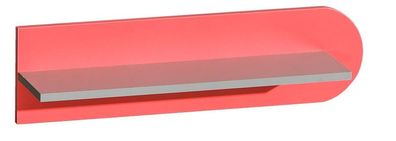 Jugendzimmer - Hängeregal / Wandregal Klemens 10, Farbe: Rosa / Grau - Abmessung