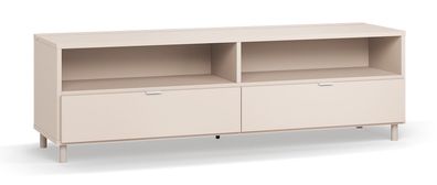 TV-Unterschrank / TV-Möbel | Farbe: Beige | zwei Schubladen | zwei Fächer | Maße