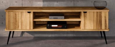 TV-Unterschrank Rolleston 27 Wildeiche massiv geölt - Abmessungen: 57 x 180 x 46
