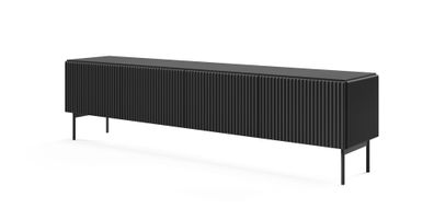 Langes TV-Board / TV-Möbel Goulette 05 | Farbe: Schwarz | Push-to-open Funktion