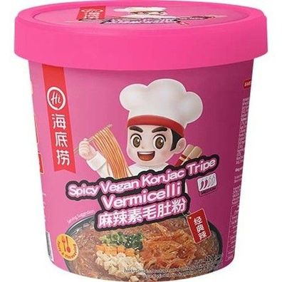 Haidilao Instant Glasnudeln Vermicelli Spicy Vegan Konjac Tripe Cup 120g