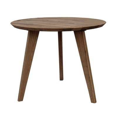 Runder Couchtisch Erdre 03, mit 50 cm Durchmesser, Farbe: Tabacco, geölt, Tischp