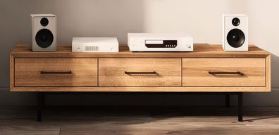TV-Unterschrank Kumeu 15 Kernbuche massiv geölt - Abmessungen: 35 x 144 x 45 cm