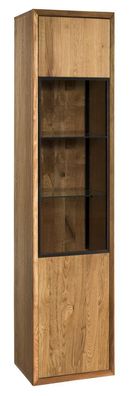 Vitrine Olinda 01, Türanschlag: Links, Farbe: Natur, Eiche teilmassiv ? 201 x 55