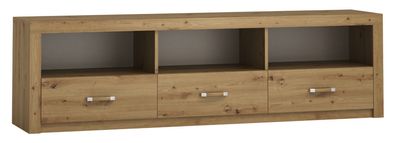 TV-Unterschrank Vanimo 04, Farbe: Eiche - Abmessungen: 57 x 200 x 42 cm (H x B x