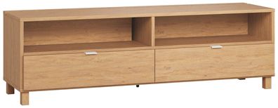 TV-Unterschrank Averias 11, Farbe: Eiche - Abmessungen: 56 x 180 x 47 cm (H x B