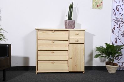 Schuhschrank 008 Kiefer massiv Vollholz natur - Abmessung 80 x 90 x 40 cm (H x B