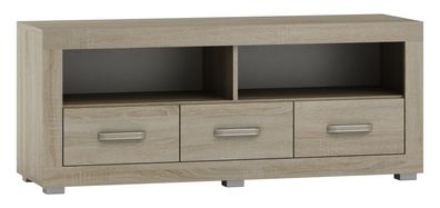 TV-Unterschrank Lorengau 16, Farbe: Sonoma Eiche - Abmessungen: 53 x 130 x 42 cm