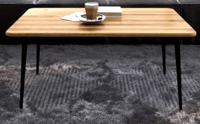 Couchtisch Rolleston 07 Wildeiche massiv geölt - Abmessungen: 90 x 90 x 48 cm (B
