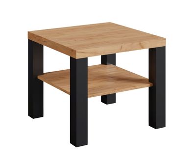 Stabiler Couchtisch mit dunklen Beinen und praktischem Ablagefach "Temerin" 30a,
