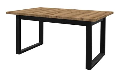 Esstisch ausziehbar Ourense 05, Farbe: Eiche Artisan / Schwarz - Abmessungen: 16