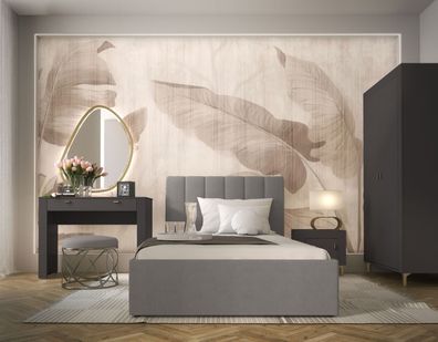 Elegantes Schlafzimmer Komplett - Set F Barbe, 4-teilig, mit genügend Stauraum,