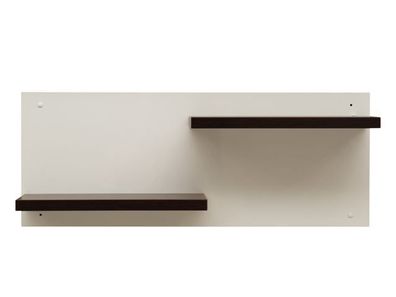 Hängeregal / Wandregal Tucuman 01, Farbe: Wenge / Weiß Hochglanz - 35 x 91 x 17