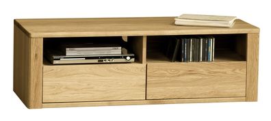 TV-Unterschrank Jussara 06, Farbe: Natur, Eiche teilmassiv ? 40 x 124 x 50 cm (H