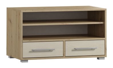 TV-Unterschrank Curug 06, Farbe: Eiche / Buche hell - Abmessungen: 53 x 90 x 50