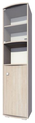 Vitrine Rabaul 34, Farbe: Sonoma Eiche - Abmessungen: 200 x 49 x 40 cm (H x B x