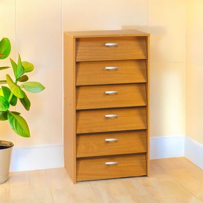 Schuhschrank Pamanukan 10, Farbe: Erle - Abmessungen: 120 x 60 x 38 cm (H x B x