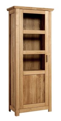 Robuste Vitrine Floresta 05, Türanschlag: Links, mit genügend Stauraum, Natur, E