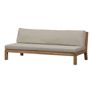 3-Sitzer Gartensofa Relax - Akazienholz Natur, inkl. Kissen Sand (Gr. 180x90x70 cm)