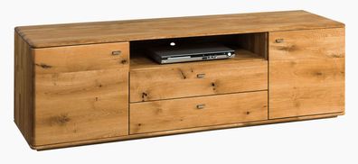 TV-Unterschrank Lencois 12, Farbe: Natur, Eiche massiv geölt und gebürstet ? Abm