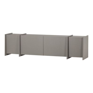 TV-Board Brock - Aschenfurnier warmes Grau, 200 cm (Gr. 200x44x53 cm)