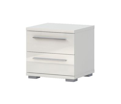 Nachtkästchen Siumu 18, Farbe: Beige / Beige Hochglanz - 43 x 45 x 40 cm (H x B