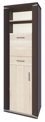 Schrank Aitape 28, Farbe: Sonoma Eiche dunkel / Sonoma Eiche hell - Abmessungen: