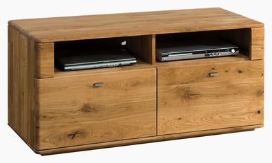 TV-Unterschrank Lencois 11, Farbe: Natur, Eiche massiv geölt und gebürstet ? Abm