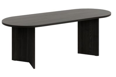 Esstisch Iraklia 01, Farbe: Esche Prestige Schwarz, aus hochwertigen Material, M