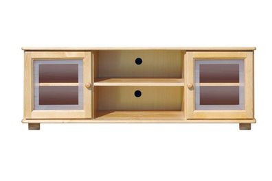 TV-Unterschrank Kiefer Vollholz massiv natur 004 - Abmessung 55 x 136 x 47 cm (