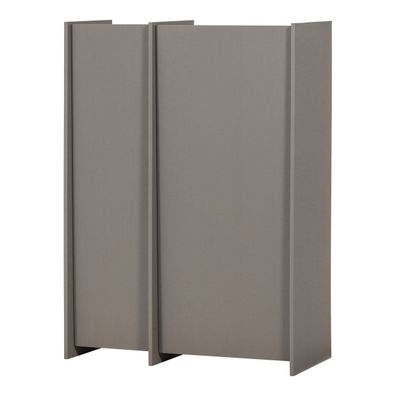 Schrank Brock - Aschenfurnier warmes Grau, 102 cm (Gr. 102x44x140 cm)