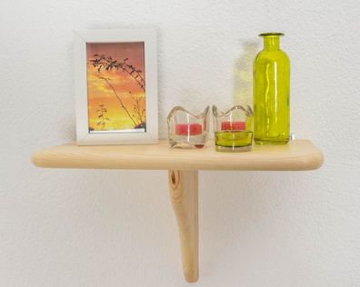 Hängeregal / Wandregal Kiefer massiv Vollholz natur 020 - Abmessung 24 x 40 x 20