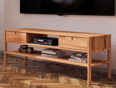 TV-Unterschrank Wellsford 09 Kernbuche massiv geölt - Abmessungen: 59 x 160 x 46