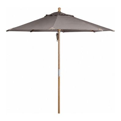 Sonnenschirm Reggio aus Buchenholz und Polyester, modern skandinavisch, Taupe, Ø