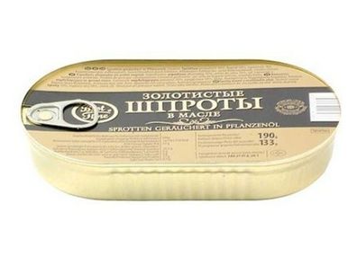 10x Dose Sprotten geräuchert in Pflanzenöl je 190g / Abtropfgewicht 133g