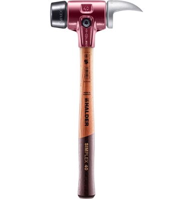 HALDER Simplex Schonhammer Baumdiagnose Ø 40 mm Gummi schwarz / Weichmetall-Hackei