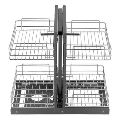 VEVOR Kéchenschrank-Organizer 2 Ebenen 4 Körbe ausziehbar 38 cm